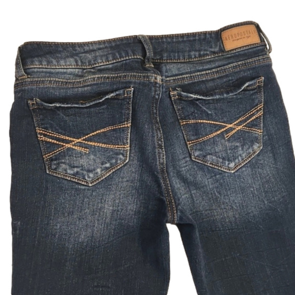 Womens Aeropostale Y2K style slightly distressed jeans size 0 short. - Picture 12 of 13